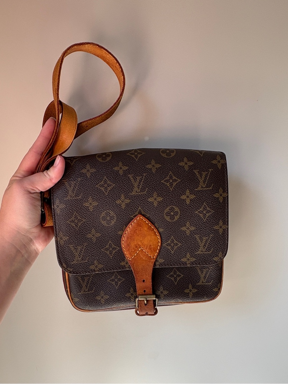 Louis Vuitton Monogram Canvas MM Messenger Bag in Brown and Tan